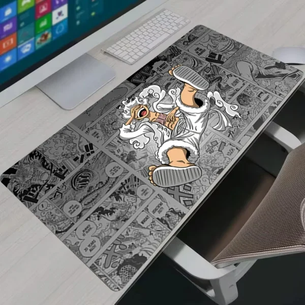 Large Mousepad Comic Style Luffy Non-slip Gaming Accessories XXL Office Extend Rubber Deskmat One Piece Anime Keyboard Mouse Pad — Large