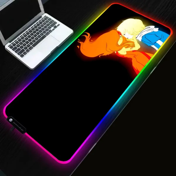 Rgb Mat Adventure Time BMO Gaming Keyboard Computer Offices Diy Xxl Mouse Pad Desktop Table Mat Mousepad Anime Desk Accessories — Rgb