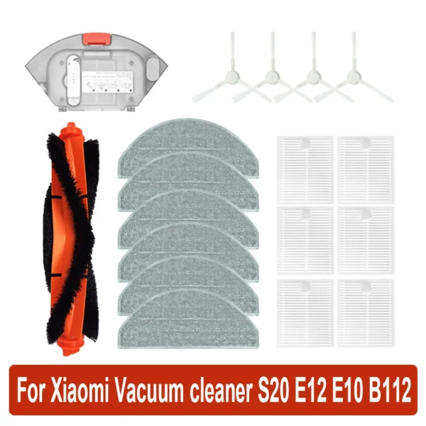 For Xiaomi Vacuum cleaner S20 / D106 E12 E10 B112 Accessories Replacement Main Side Brush Mop Cloth Filter Parts — Xiaomi