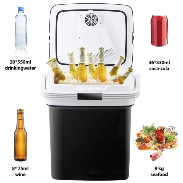 Electric Cooler & Warmer 27L Portable Car Fridge Thermoelectric 12V Refrigerator — Electric