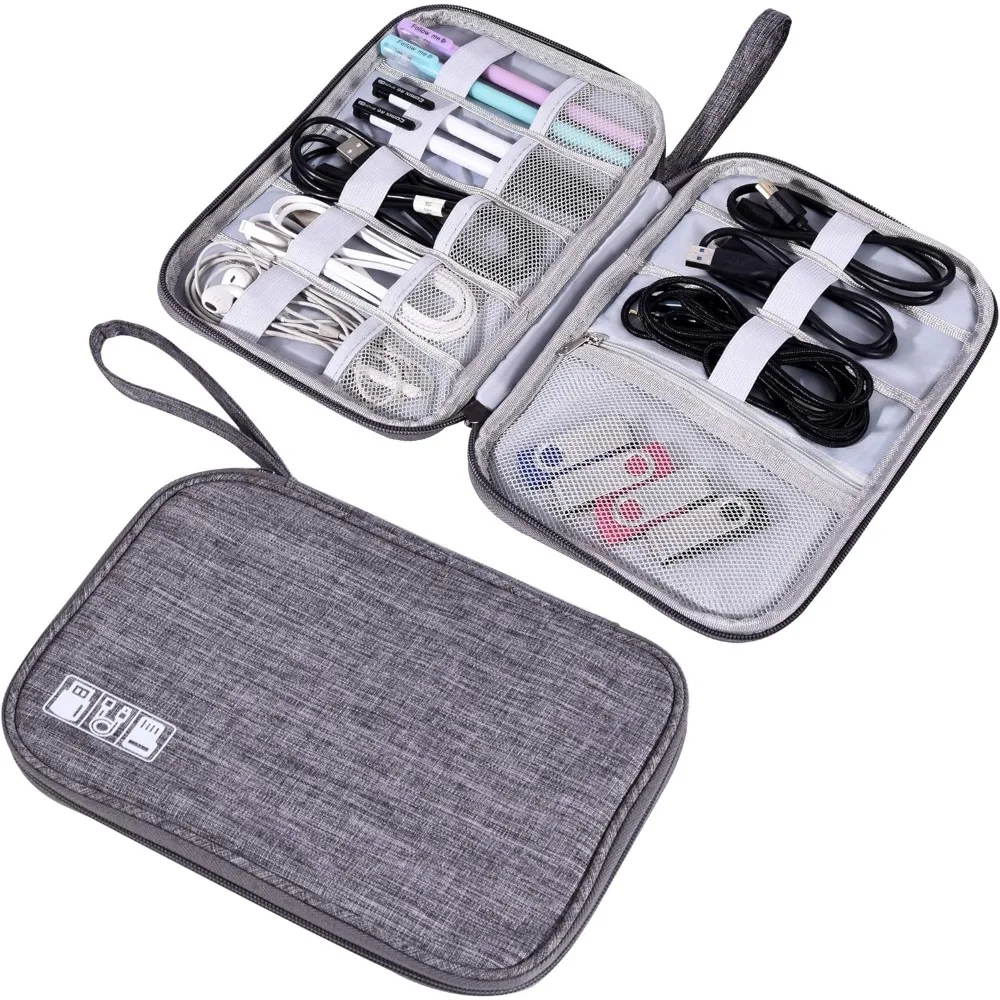 Se659ff18575b4662bc93bbdbbf83969do.webp Electronics Organizer Bag Waterproof Carrying Pouch Travel Bag Universal Cable Organizer Electronics Storage Bag Accessories — Electronics