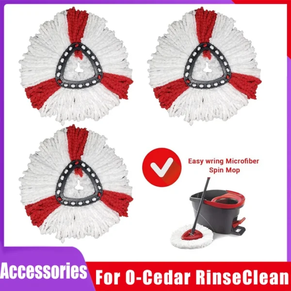 Mop Replacement Head Compatible Vileda O-Cedar Microfiber Mop Head Refills Mop Triangle Mop Replacement Heads accessory — Mop