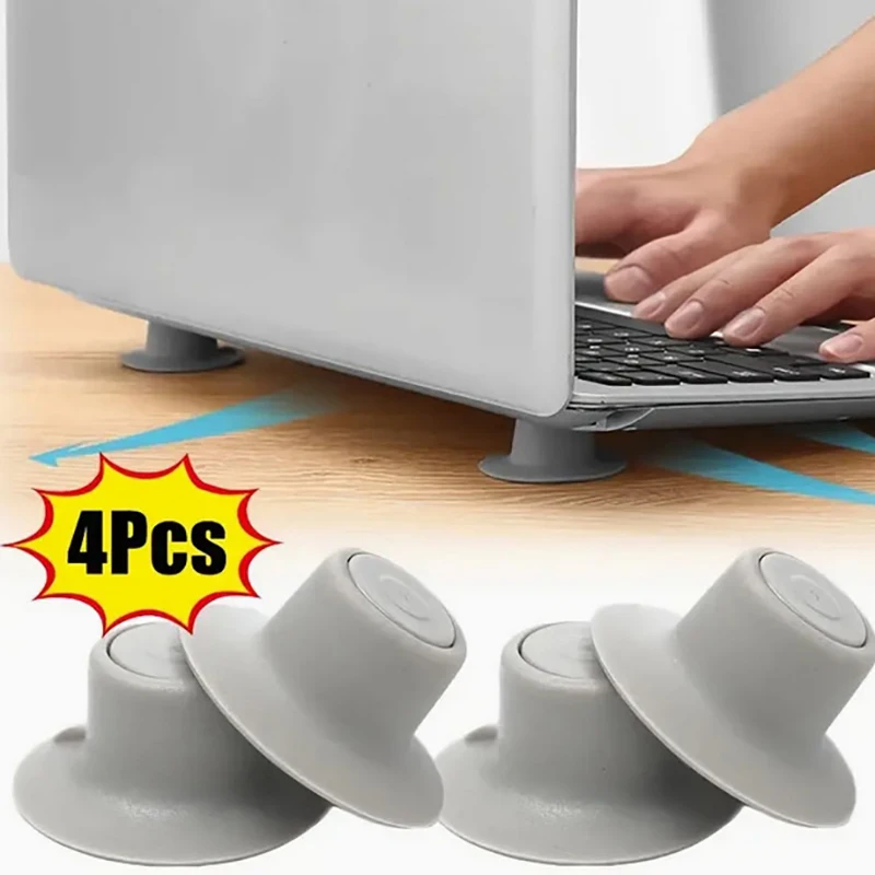 4pcs Laptop Stand Suction Cup Heightening Cooling Pad Suitable For Gaming Business Office Multi-function Radiator — Generic