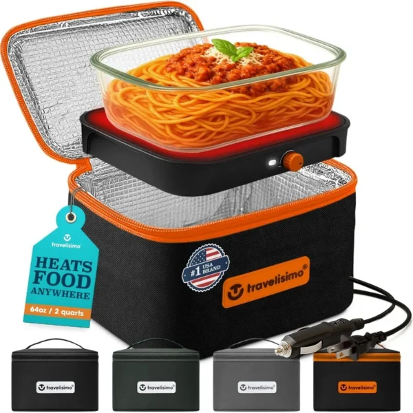Portable Microwave Portable Oven - 3-in-1 Food Heater for Car Work and Home Use with 12V/24V/110V Compatibility Compact Lunch W — Portable