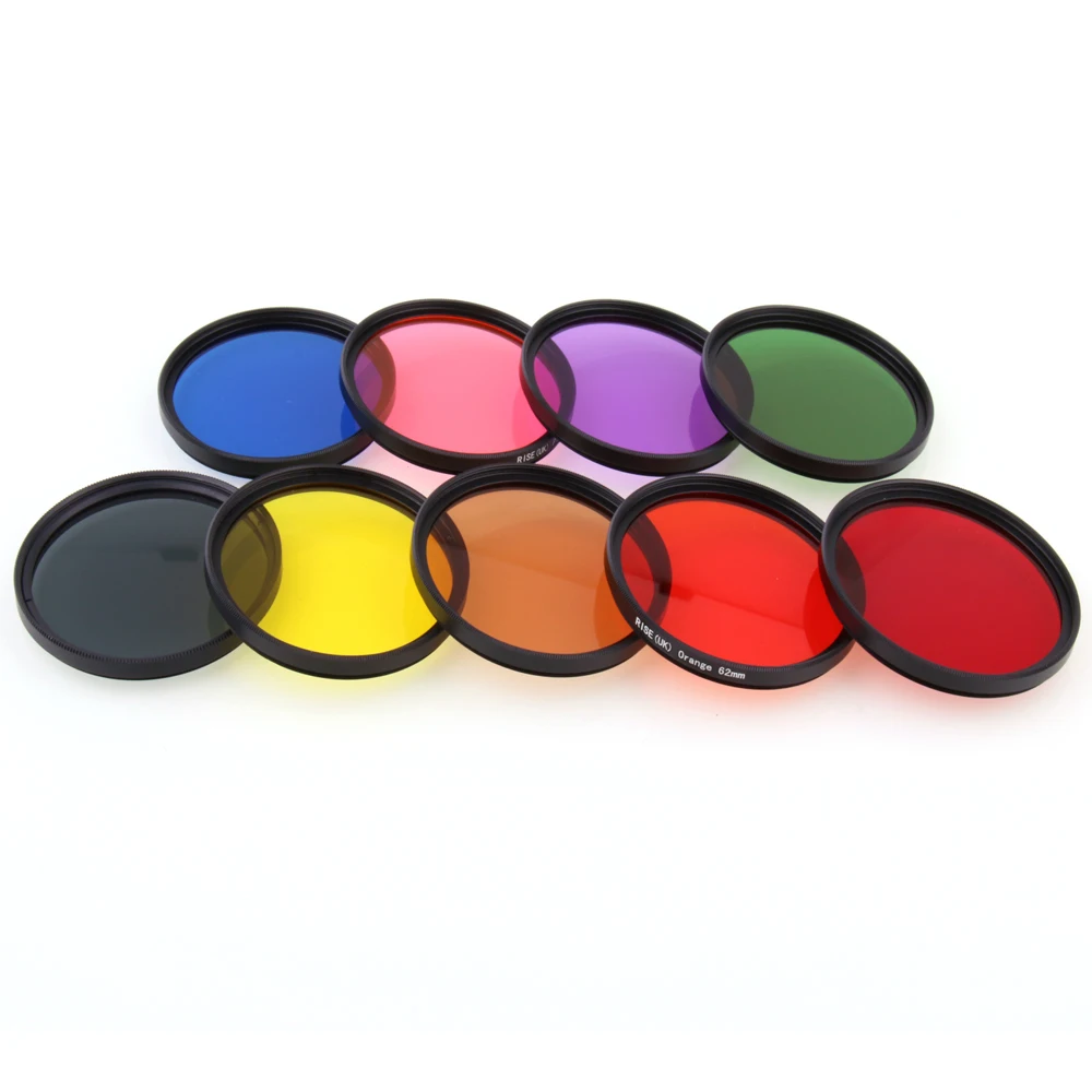 RISE(UK) 49/52/55/58/62/67/72/77/82mm Ultra Slim Frame Full Grey Pink Green Blue Red Brown Color Filter For DSLR SLR Camera Lens — RISE(UK)