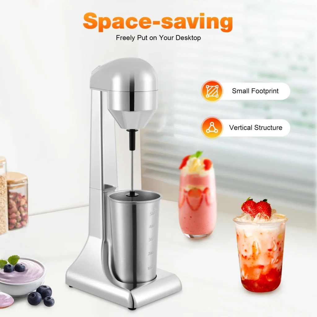 500ml Milkshake Maker for Home, Electric Milk Shake Blender Drink Mixer for Smoothies and Protein Shakes, Kitchen Breakfast Bar — Generic