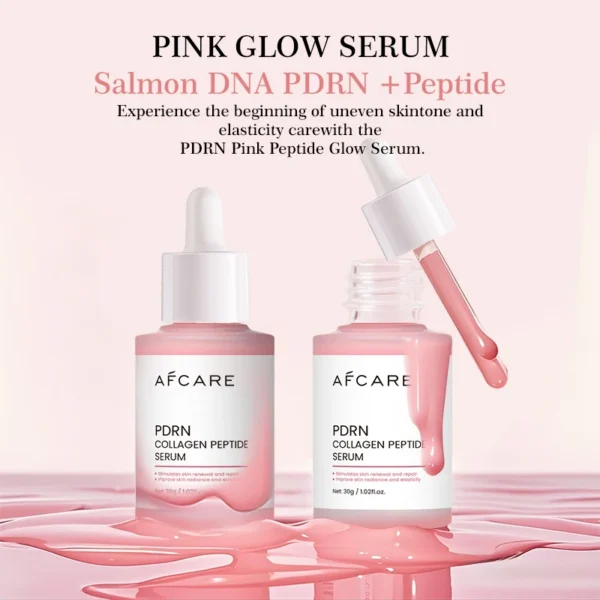 Collagen Peptide Facial Serum Targets Dull Skin Boosts Skin Elasticity Stimulates Skin Renewal Repair Salmon PDRN KOREAN Product — Collagen