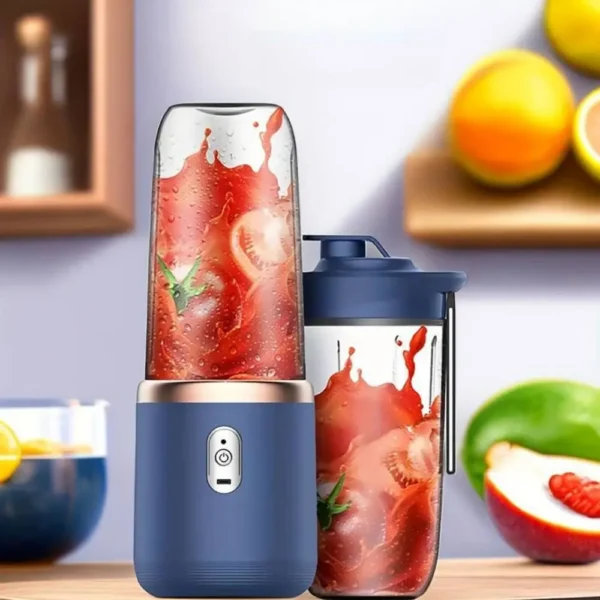 Household USB Charging Electric Juicer Juice Maker Blue/Pink Fruit Juicer Cup 400ml Smoothie Blender Milkshake — Household