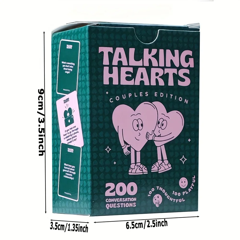 2026 Talking Hearts Conversation Cards Couple Card Game for Date Nights Travel Adventures | Great Valentine's Gift for Couples — Generic