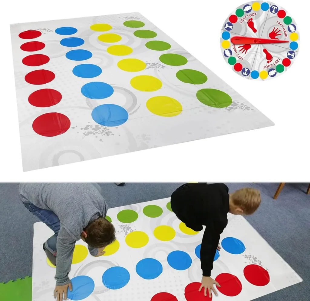 Twister Game Twister Funny Balance Family Party Games with Spinner Floor Play Mat Floor Game Gift for Kids Family Birthday Party — Twister