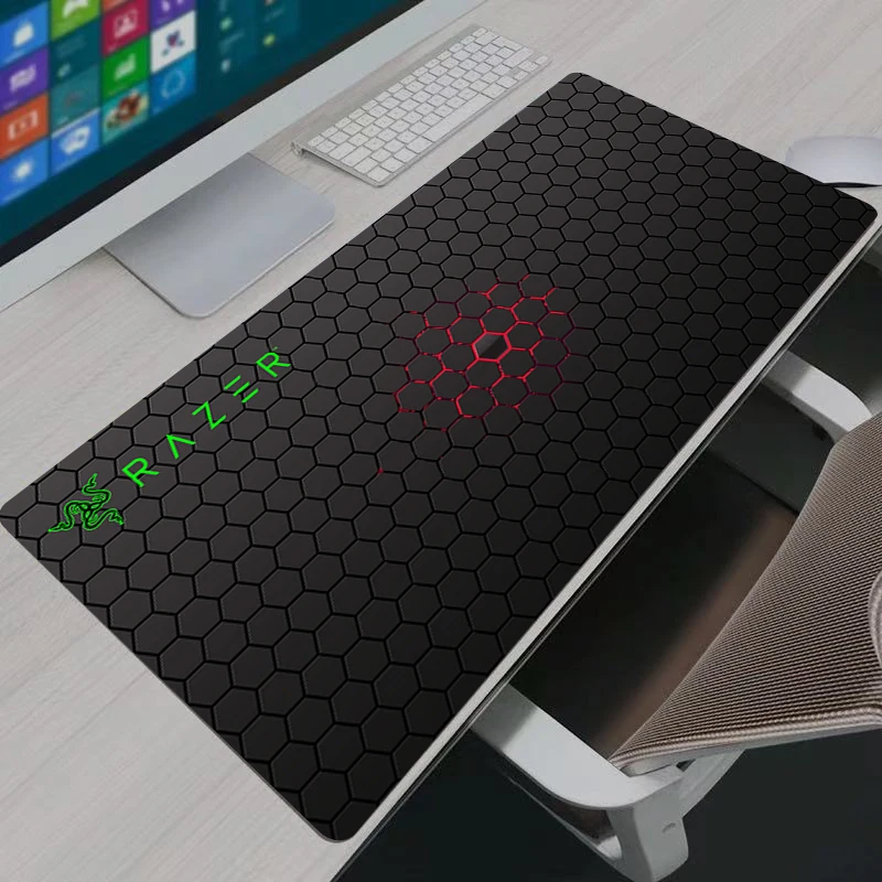 Razer Hexagon Mouse Pad Anime Gaming Accessories XXL Carpet Gamer PC Computer Keyboard Desk Mat Mausepad Office Gifts Mouse Pads — Razer