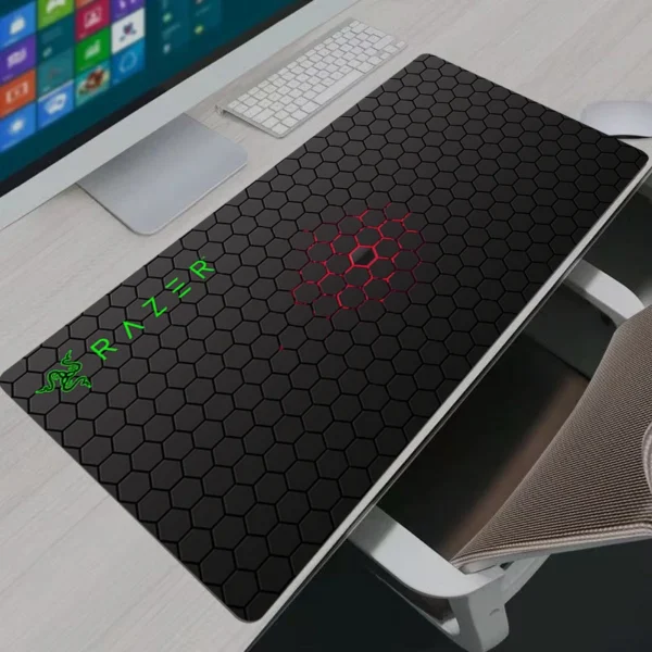 Razer Hexagon Mouse Pad Anime Gaming Accessories XXL Carpet Gamer PC Computer Keyboard Desk Mat Mausepad Office Gifts Mouse Pads — Razer
