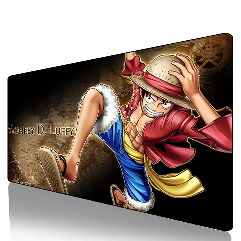 Mouse Pad One Piece Luffy Gamer PC Computer Cool 900x400 XXL Desk mat Keyboard Anime rug Gaming Accessories Mousepad Carpet — Mouse