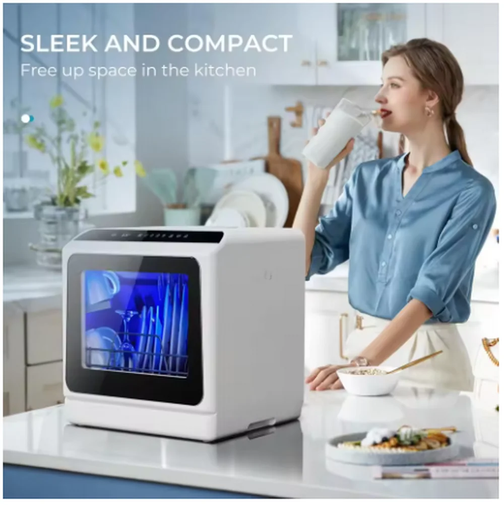 Mini portable dishwasher countertop compact dishwasher, desktop small dishwasher with 5L built-in water tank GN781TB — Mini