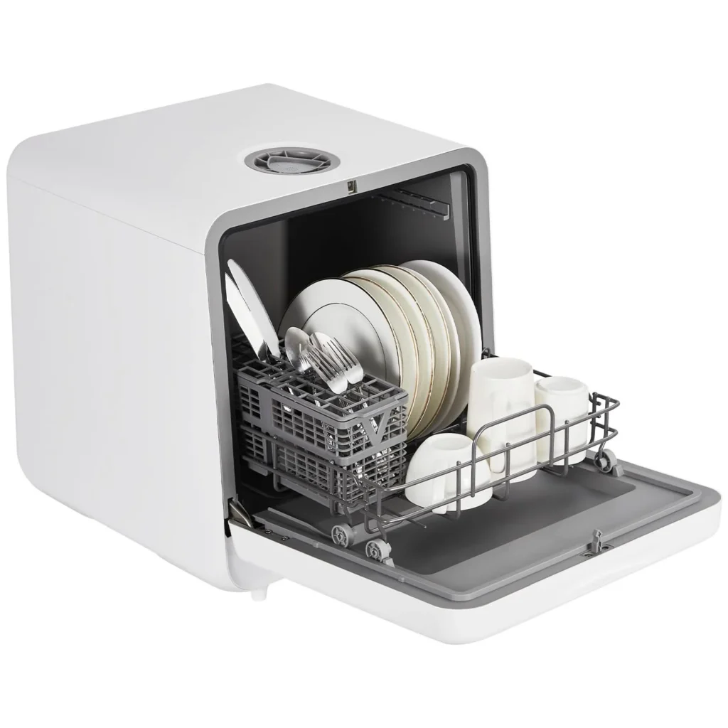 120V/900W Portable Dishwasher Compact Dishwasher Countertop with Faucet & Manual Water Tank (5L) Modes Water Inlet,6 Programs — Generic