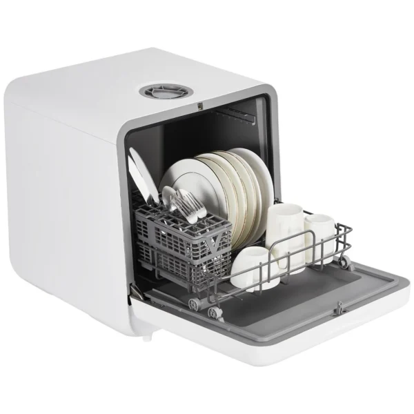 120V/900W Portable Dishwasher Compact Dishwasher Countertop with Faucet & Manual Water Tank (5L) Modes Water Inlet,6 Programs — Generic