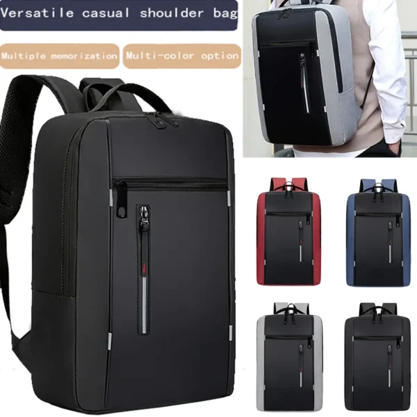 Fashion Business Laptop Backpack Large Capacity Shockproof Computer Bag Casual Office Travel Shoulder Bag for Work — Fashion