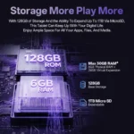 SVITOO Tablet 2026 Android 16 12 Inch 2000 x 1200 2K Display IPS Large Screen Unisoc T7250 Octa-Core Processor 6GB Physical RAM + 24GB Virtual RAM 128GB ROM 1TB Expandable 8800mAh Battery 2.4GHz 5GHz Dual Band WiFi 5 Bluetooth 5.0 GPS Widevine L1 - Image 5