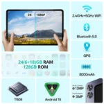 SVITOO 12 Inch Android 15 Tablet 2025 2K Display Octa-Core Processor 24GB RAM 128GB ROM 8000mAh WiFi 5 BT 5.0 GPS Widevine L1 - Image 2