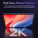 SVITOO Tablet 2026 Android 16 12 Inch 2000 x 1200 2K Display IPS Large Screen Unisoc T7250 Octa-Core Processor 6GB Physical RAM + 24GB Virtual RAM 128GB ROM 1TB Expandable 8800mAh Battery 2.4GHz 5GHz Dual Band WiFi 5 Bluetooth 5.0 GPS Widevine L1 - Image 4