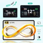 SVITOO 12 Inch Android 15 Tablet 2025 2K Display Octa-Core Processor 24GB RAM 128GB ROM 8000mAh WiFi 5 BT 5.0 GPS Widevine L1 - Image 3