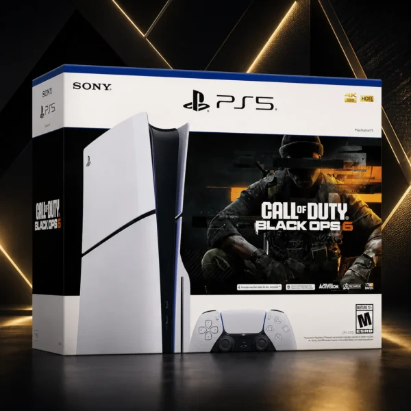 Sony PS5 Slim 1TB Disc Console with DualSense Controller, Call of Duty