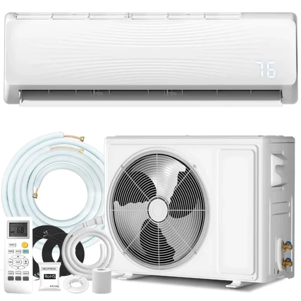 18000 BTU Mini Split AC/Heating System, 19 SEER 230V Energy Efficient