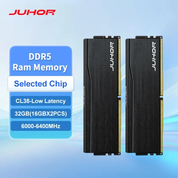 JUHOR Memory DDR5 32GB(16GBX2) 6000MHz 6400MHz DDR5 Desktop Computer