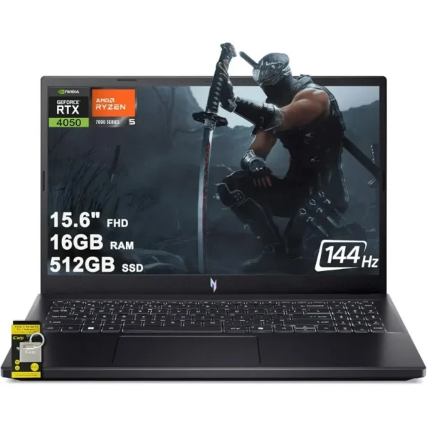 Gaming Laptop 15.6 FHD IPS 144Hz AMD Ryzen 5 7535HS Hexa Core 16GB RAM