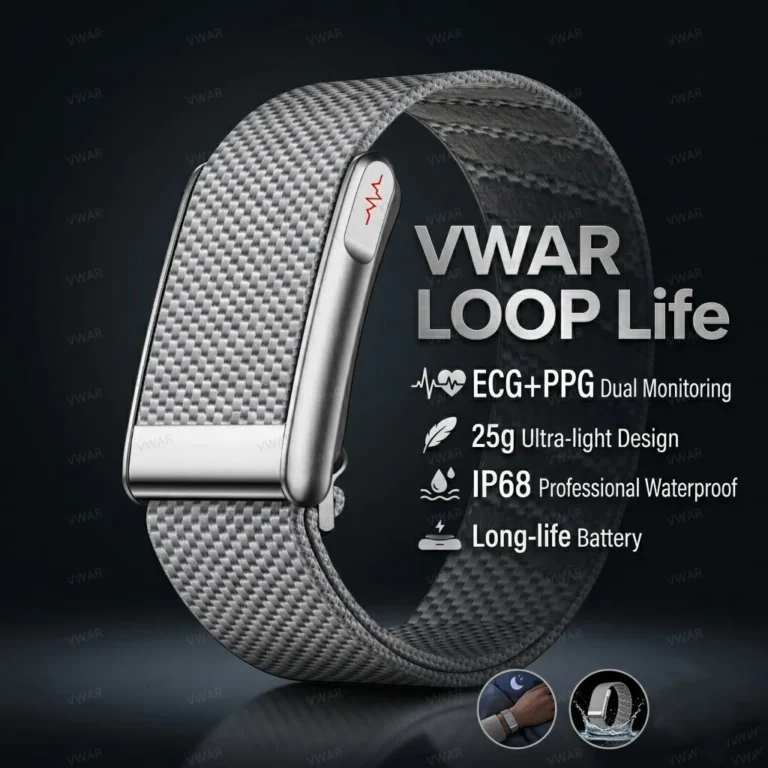 VWAR Loop Life Fitness Tracker ECG+PPG SpO2 Sport Smart Bracelet Heart