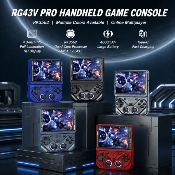 RG43V Pro Retro Open Source Handheld with RK3562 CPU Dual System