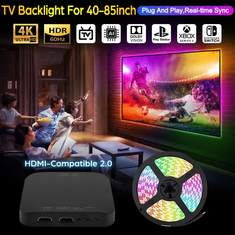 2026 New Ambient TV LED Backlight Sync to Screen For 40-85Inch