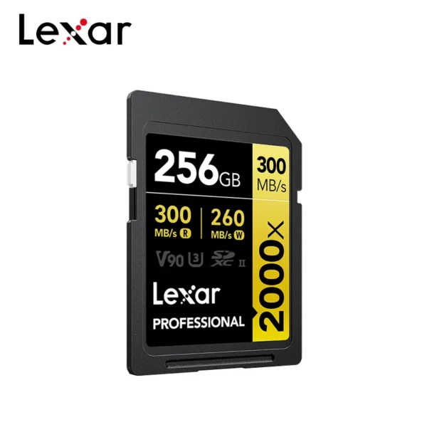 Lexar Professional 2000x V90 SDXC UHS-II Card 8K Video Camera Memory