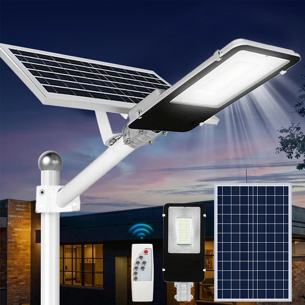 8000mah High Power Solar Street Lights Outdoor Commercial Parking Lot