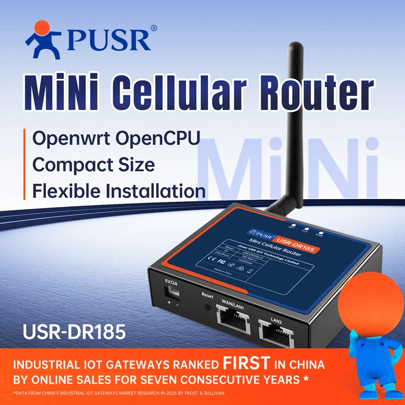 PUSR Industrial 4G Lte Cat.1 Router Dual LAN port OpenWrt OpenCPU VPN
