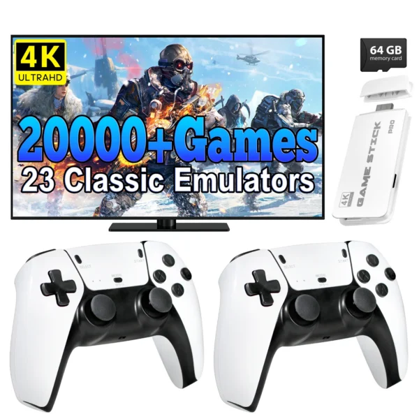 M15 4K TV Retro Handheld Game Console Stick 2.4G Dual Wireless