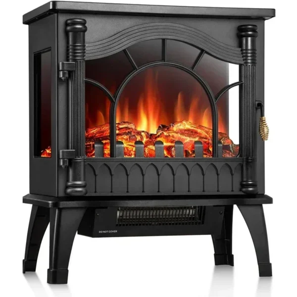 Electric Fireplace Heater, 20" Freestanding Infrared Stove