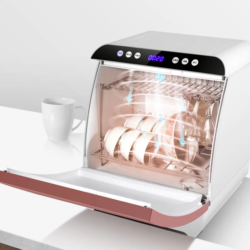 Home Portable Dishwasher, Desktop Mini Model, 6-8 Place Settings