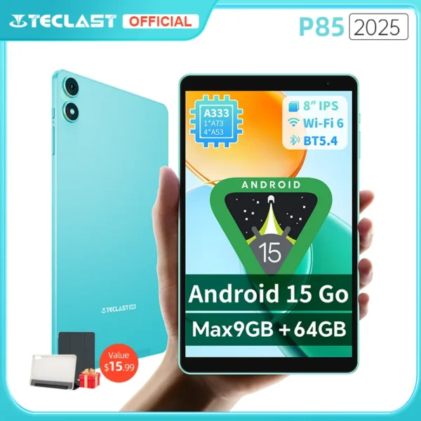 Teclast P85 Tablet 2025 Android 15 8-inch IPS A333 5-core 9GB(3GB+6GB