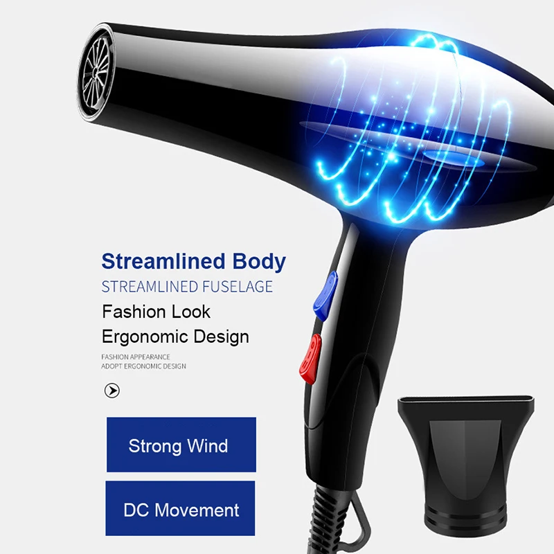 S78412b507d234ad9bb18020096b82803I.webp Hair Dryer 2200W Professional Powerful Hair Dryer Fast Heating Hot And