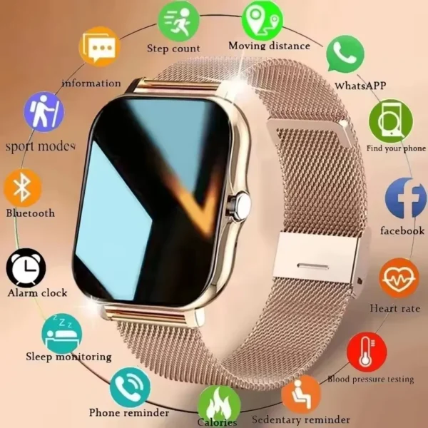 New Smart Watch Android IOS Phone 1.44 Inch Color Screen Bluetooth