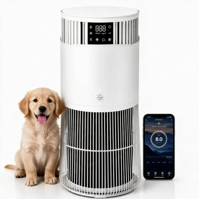 H13 True Hepa Filter 360 Air Intake Air Purifier For Bedroom 24Db