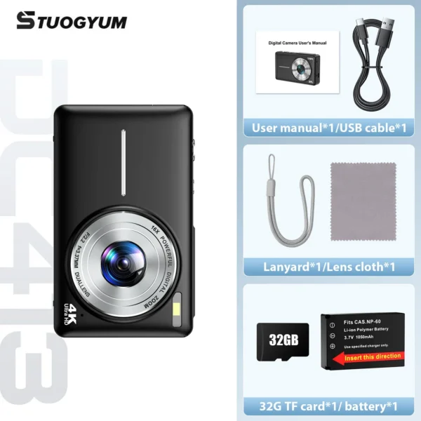 4K Digital Camera 64MP Camera Suitable for Photography Point and Shoot