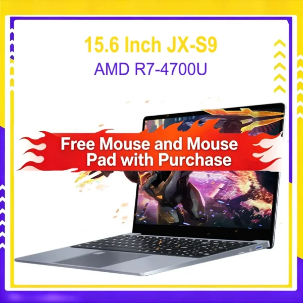 JX-S9 15.6 Inch Laptop Gaming Notebook AMD Ryzen 7 4700U Backlit