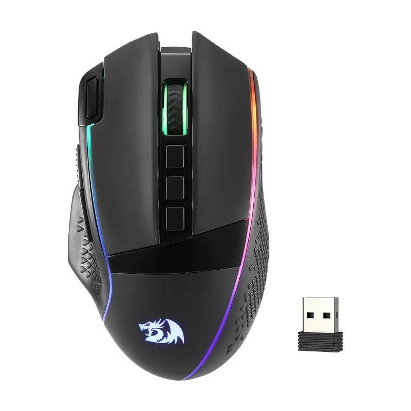Redragon M991 Wireless Gaming Mouse 26000 DPI 3-Mode Gamer 9 Macro