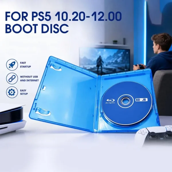 For PS5 10.20-12.00 BD-JB Disc 1 Click Boot No PC Needed All-in-One