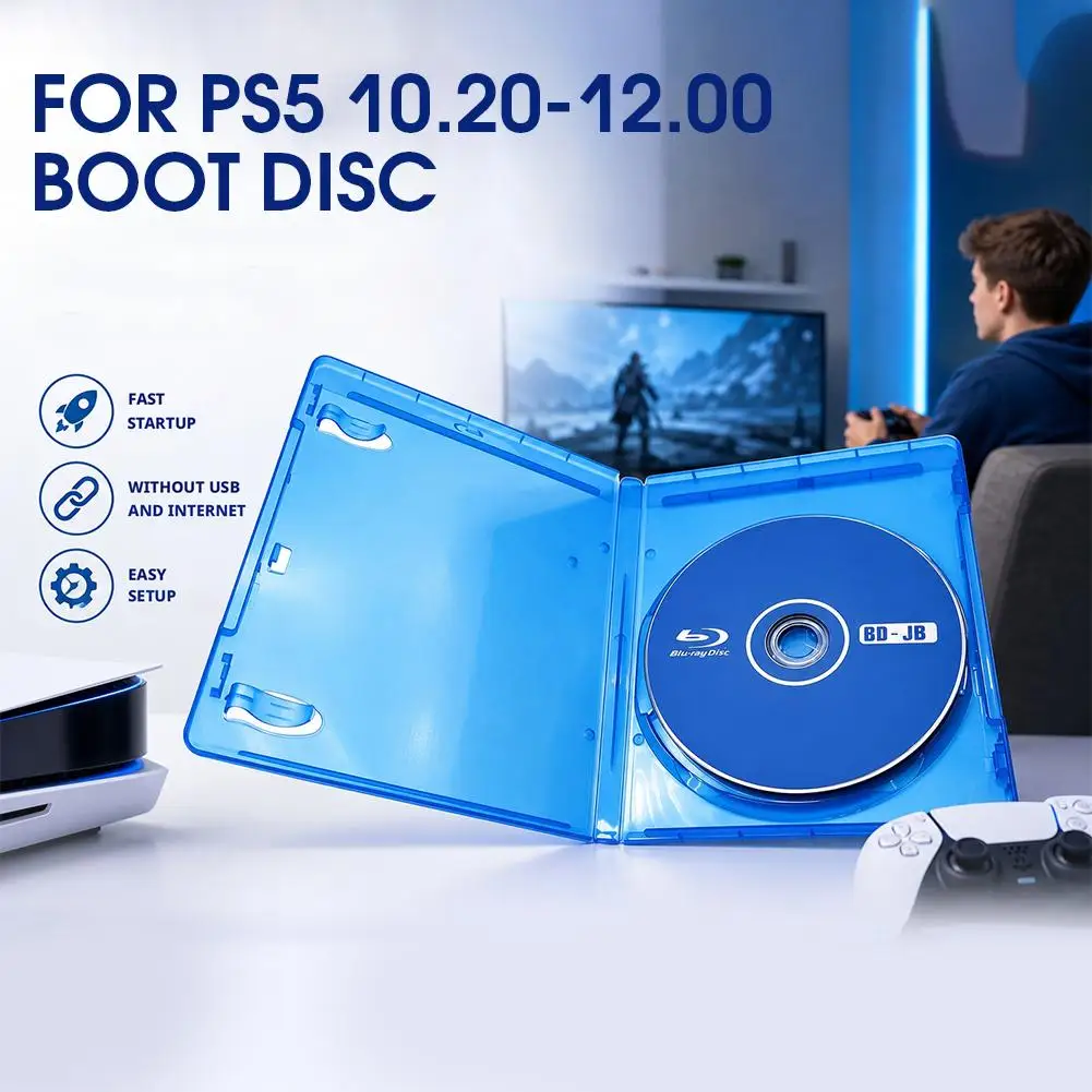 For PS5 10.20-12.00 BD-JB Disc 1 Click Boot No PC Needed All-in-One