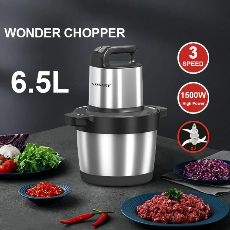 Electric Meat Grinder 6.5L Kitchen Chopper 3 Gear Blender 1500W