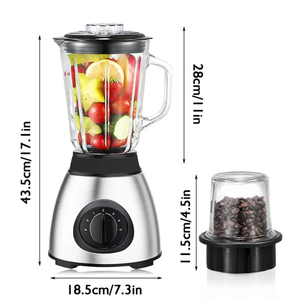 NEW 2 in 1 Juicer Blender Glass Fruit Grinder Smoothie Maker Food