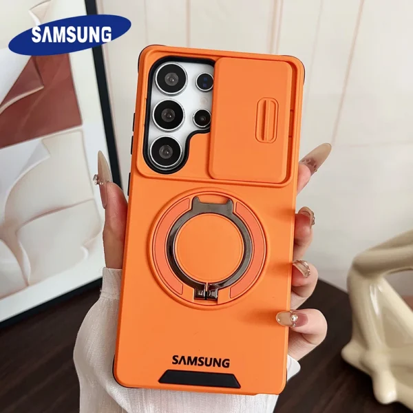 Military Armor Slide Camera Protection Magnetic Bracket Case Samsung